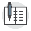 notebook and pen icon
