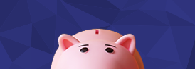 piggy bank on background