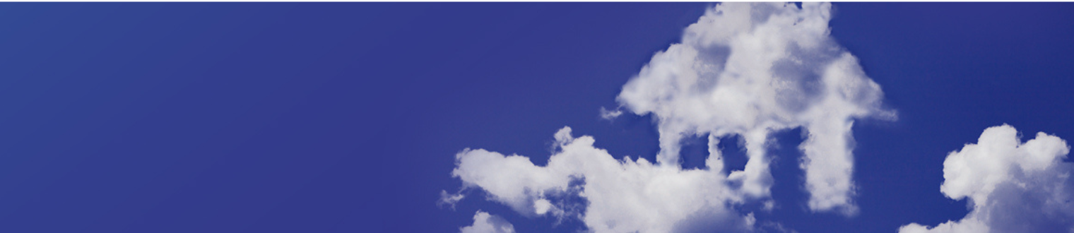 clouds forming the shape of a  house