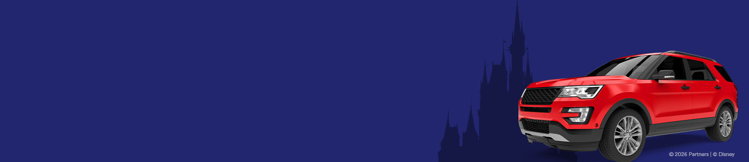 Car with castle silhouette