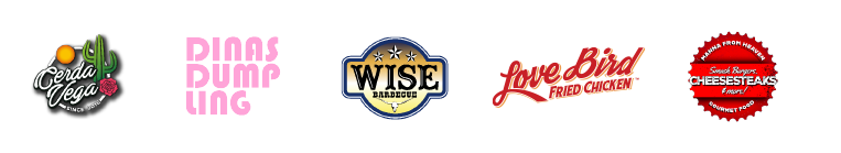 Cerde Veda, Dina's Dumplings, Wise BBQ, Love Bird, Manna from Haven