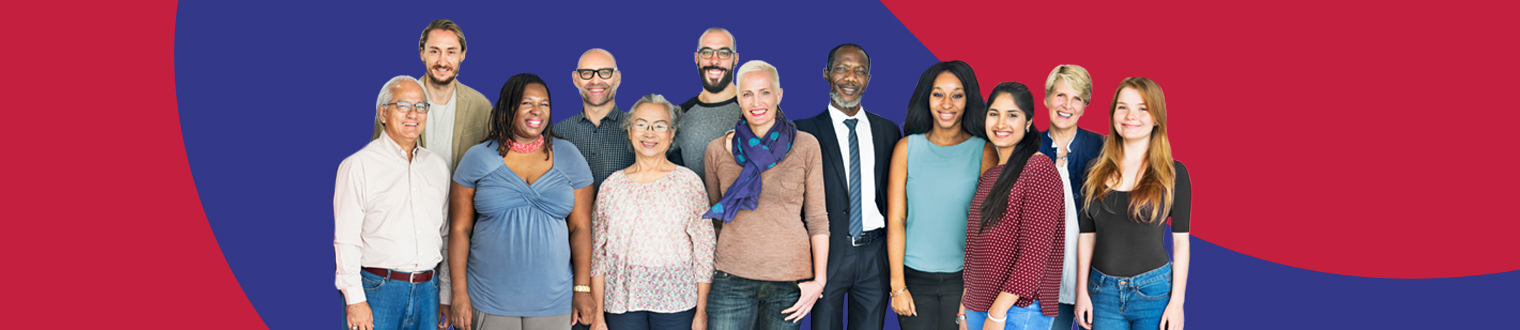 Subheader diverse group of people