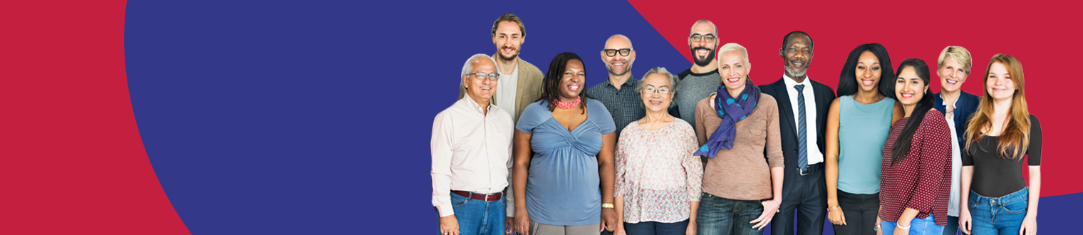 Subheader diverse group of people