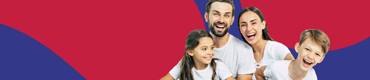 Subpage header image with a smiling family