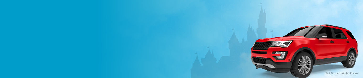 Car with castle silhouette