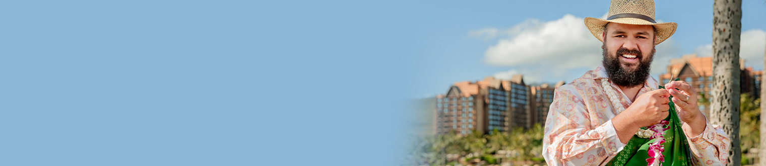 Aulani Cast Member with flower
