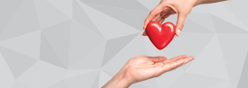 Hand holding heart