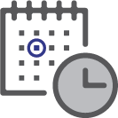 calendar with clock