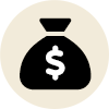 Bag with dollar sign