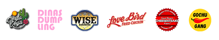 Cerde Veda, Dina's Dumplings, Wise BBQ, Love Bird, Manna from Haven, Gochu Gang