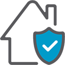 home with shield
