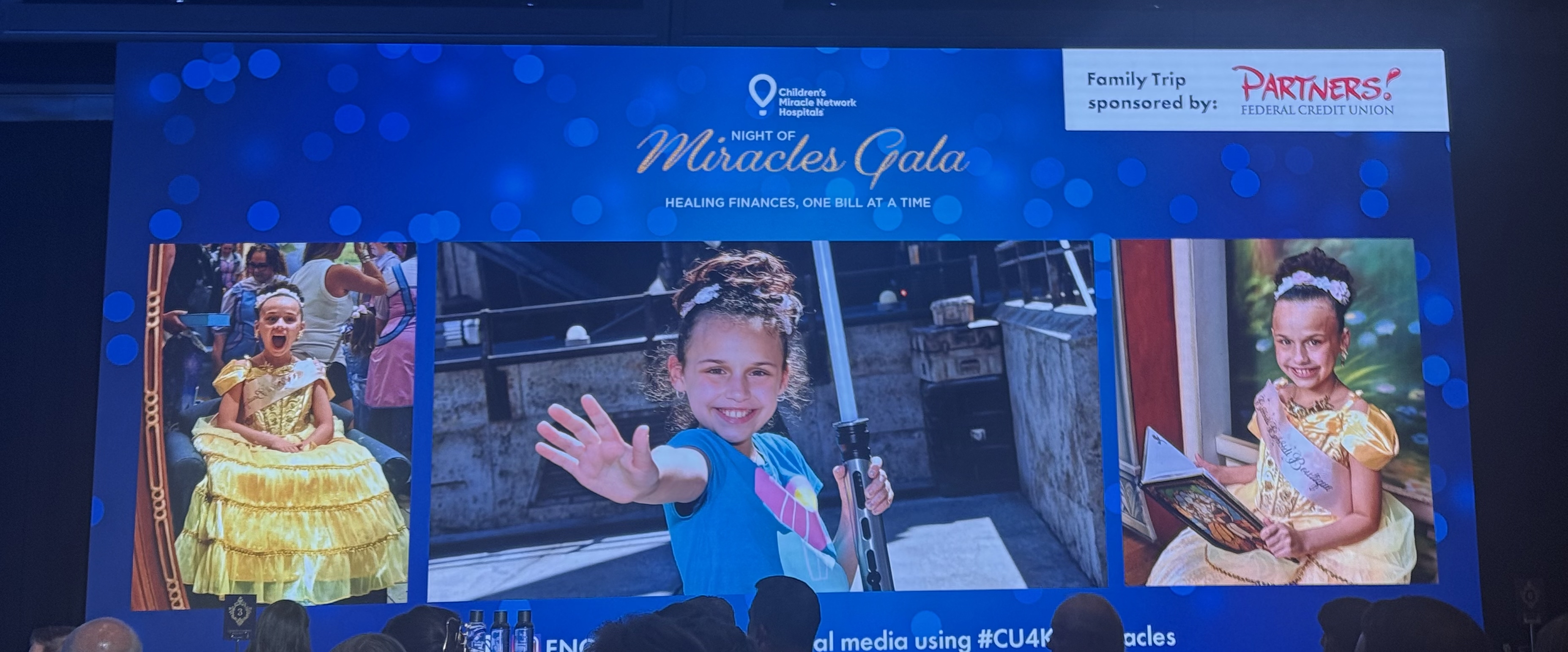Children's Miracle Network Gala - spotlight child dressed as princess