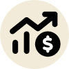 charts with money icon